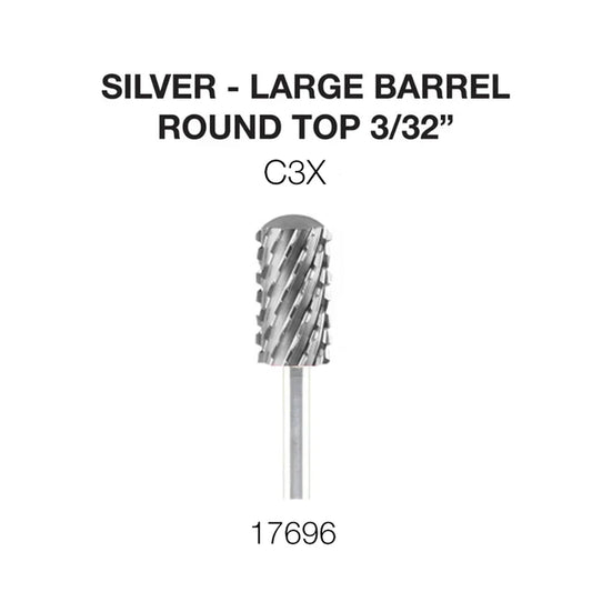 Cre8tion Silver Carbide- Large Barrel-Round Top- 3/32" C3X