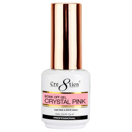 Cre8tion Soak Off Gel Crystal Pink 0.5oz