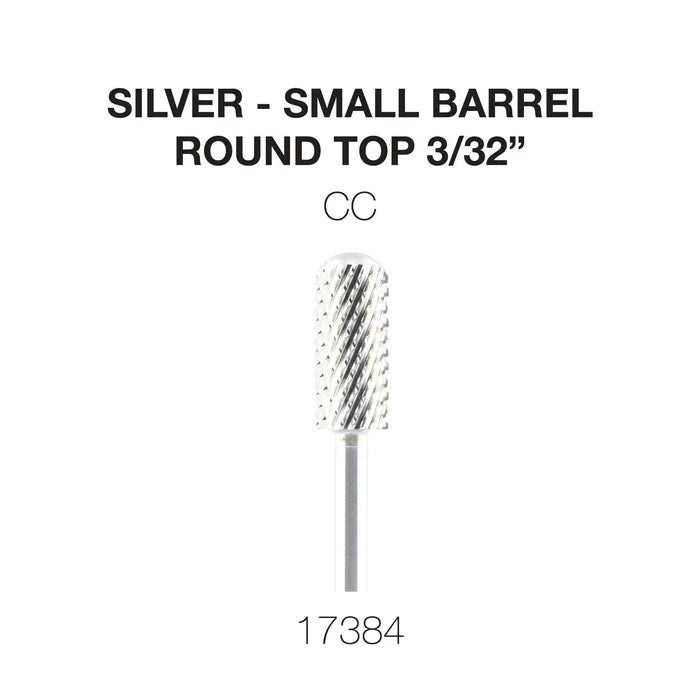 Cre8tion Silver Carbide- Small Barrel-Round Top- 3/32" CC