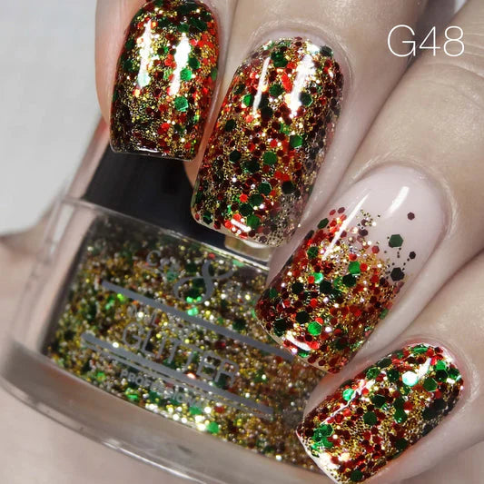 Cre8tion Nail Art Glitter 0.5oz - TIS THE SEASON #48