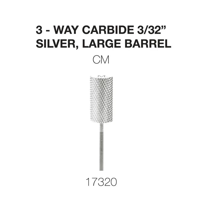 Cre8tion 3-Way Carbide Silver, Large Barrel 3/32" CM