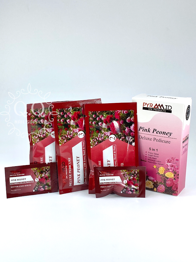 Pyramid Deluxe Pedicure 5 in 1 - Single Pack (9 Scents) - Pink Peoney