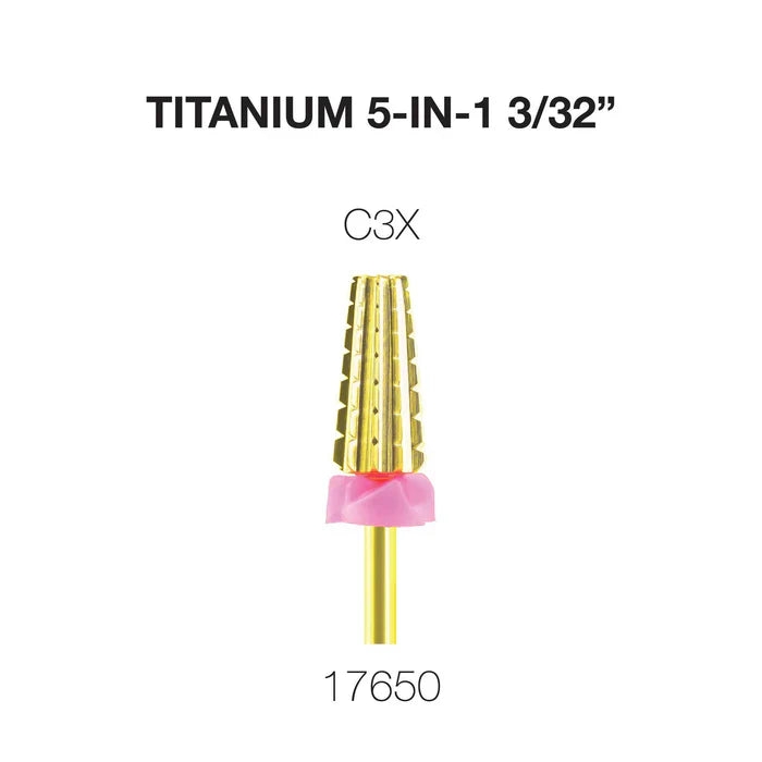 Cre8tion Titanium 5 in 1 Nail Filing Bit 3/32" C3X