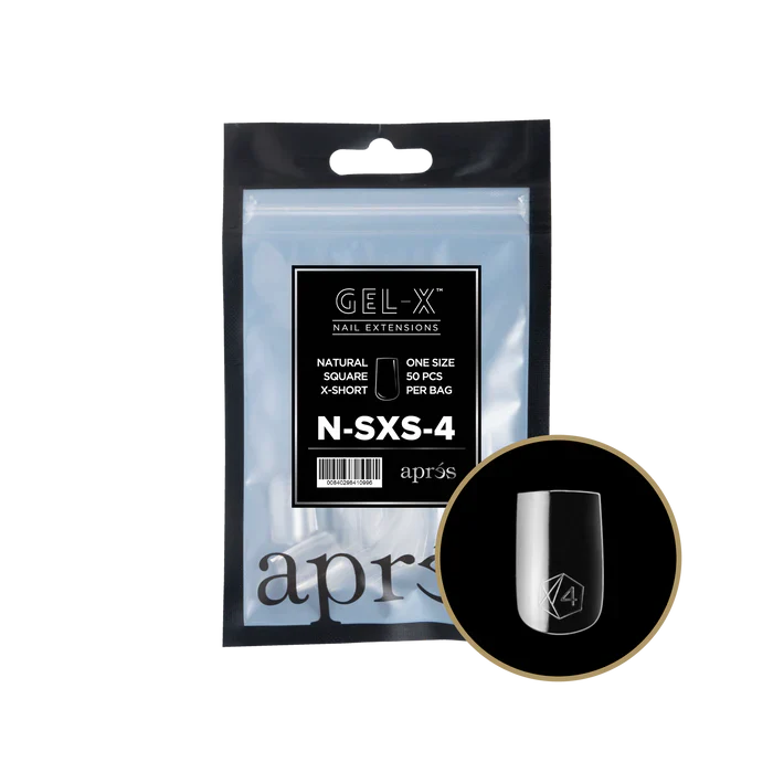 Apres Gel-X Tips 2.0 - NATURAL Square Refill Bag - SXS #4