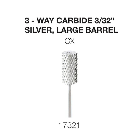 Cre8tion 3-Way Carbide Silver, Large Barrel 3/32" CX