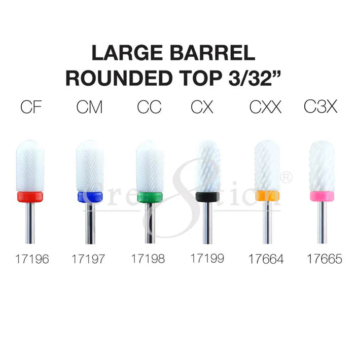 Cre8tion Ceramic Large Barrel - Rounded Top 3/32" Set