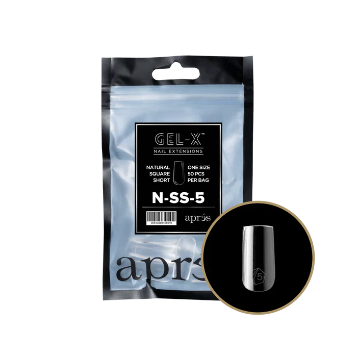 Apres Gel-X Tips 2.0 - NATURAL Square Refill Bag - SS #5