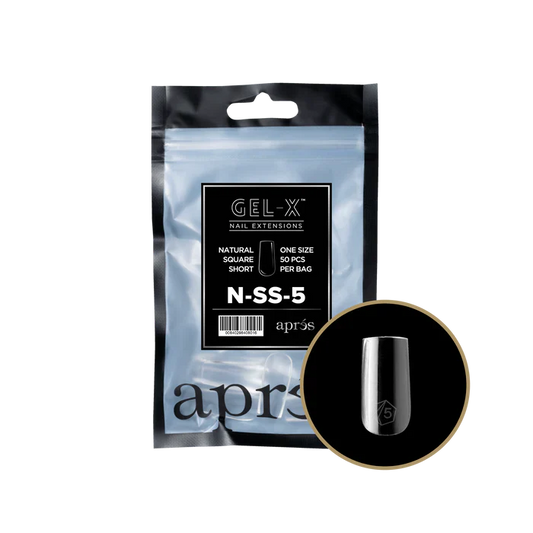 Apres Gel-X Tips 2.0 - NATURAL Square Refill Bag - SS #5