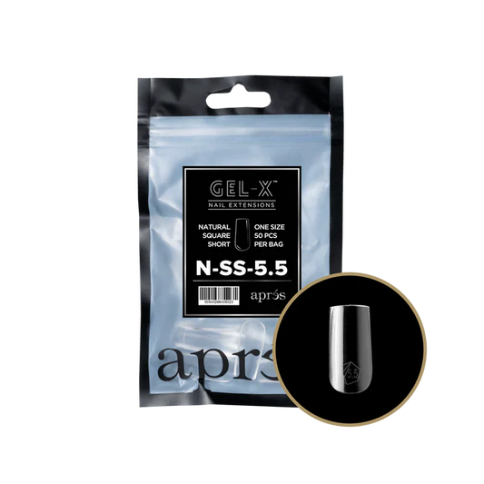 Apres Gel-X Tips 2.0 - NATURAL Square Refill Bag - SS #5.5