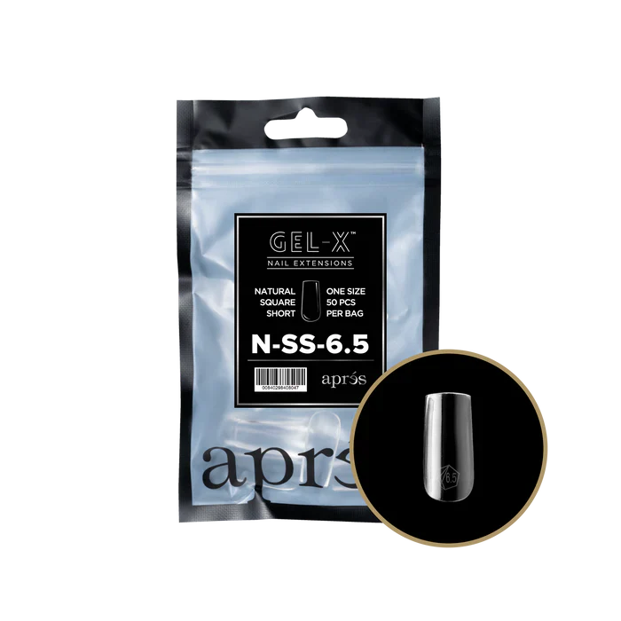 Apres Gel-X Tips 2.0 - NATURAL Square Refill Bag - SS #6.5