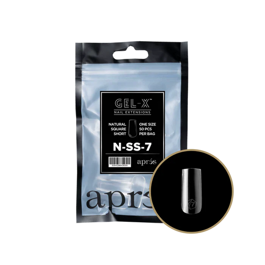 Apres Gel-X Tips 2.0 - NATURAL Square Refill Bag - SS #7