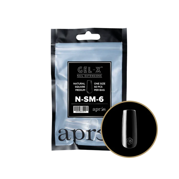 Apres Gel-X Tips 2.0 - NATURAL Square Refill Bag - SM #6