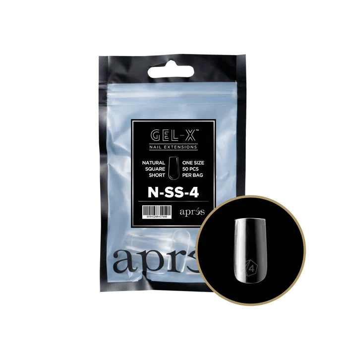 Apres Gel-X Tips 2.0 - NATURAL Square Refill Bag - SS #4