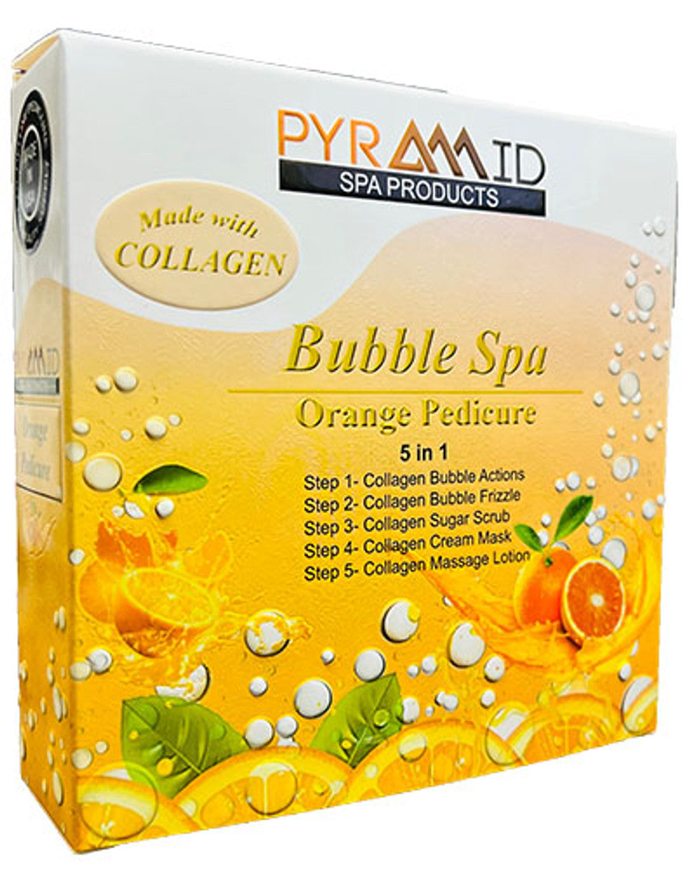 Pyramid Bubble Spa 5 in 1 (Made With Collagen) - Orange