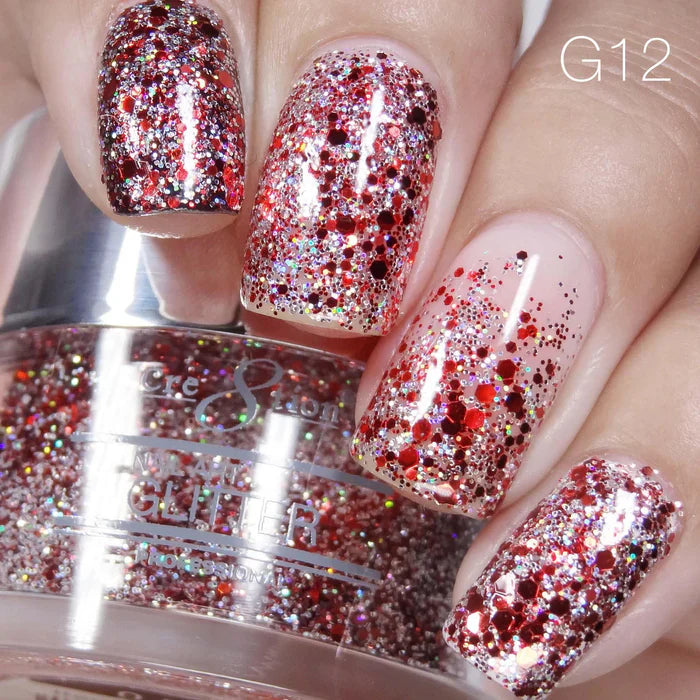 Cre8tion Nail Art Glitter 0.5oz 12