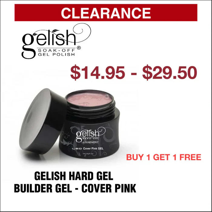 Gelish Hard Gel - Builder Gel Cover Pink - Buy 1 Get 1 Free - 0.5oz