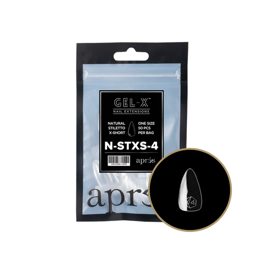 Apres Gel-X Tips 2.0 - NATURAL Stiletto Refill Bag - STXS #4