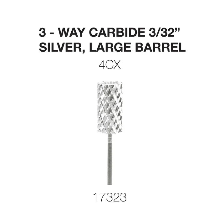 Cre8tion 3-Way Carbide Silver, Large Barrel 3/32" 4CX