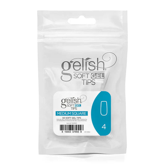 Gelish Soft Gel Tips - Medium Square 50 CT Refill - #4