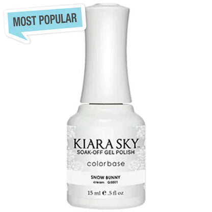 Kiara Sky All In One - Soak Off Gel Polish 0.5oz - 5001 SNOW BUNNY