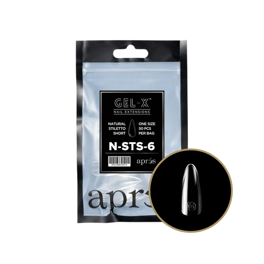 Apres Gel-X Tips 2.0 - NATURAL Stiletto Refill Bag - STS #6