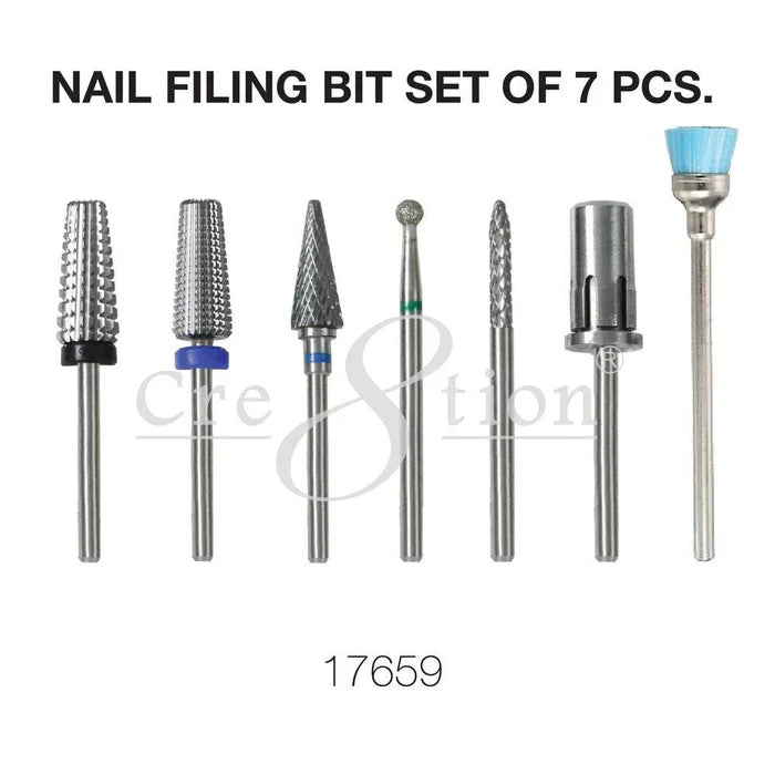 Cre8tion Nail Filing Bit Set of 7 pcs.