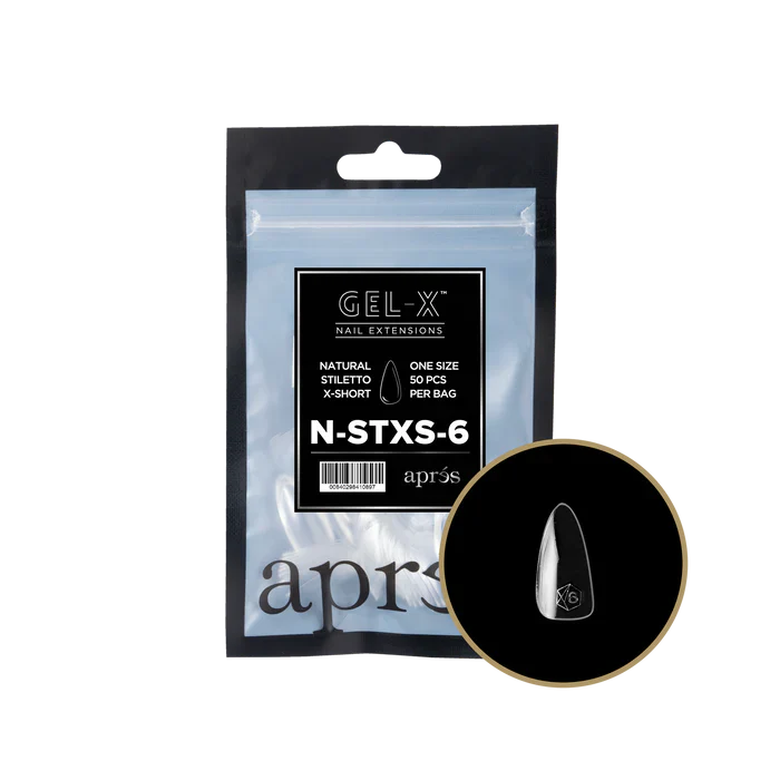 Apres Gel-X Tips 2.0 - NATURAL Stiletto Refill Bag - STXS #6