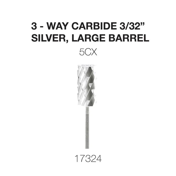 Cre8tion 3-Way Carbide Silver, Large Barrel 3/32" 5CX