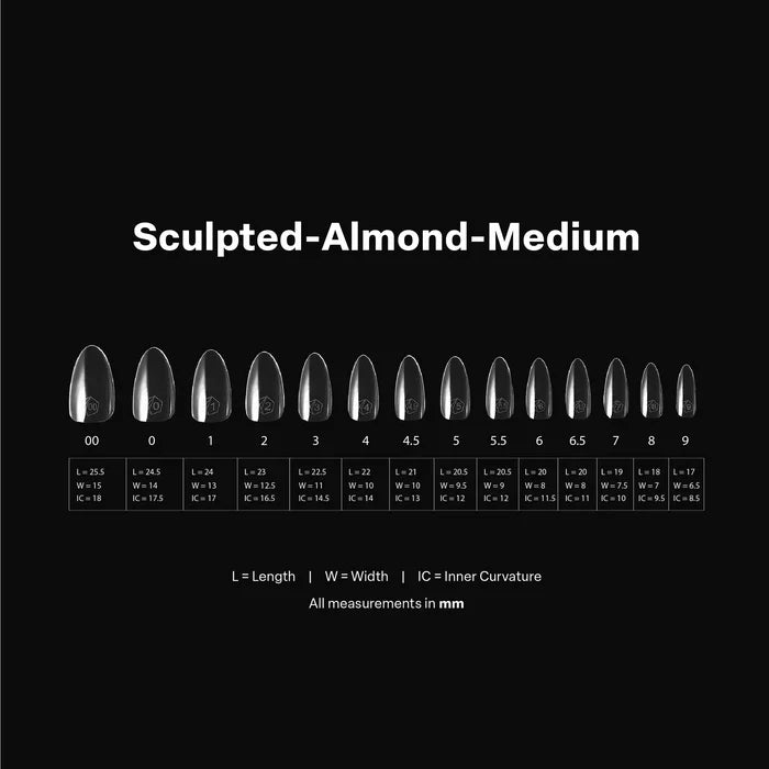 Apres Gel-X Tips 2.0 - SCULPTED Almond 600pcs - Medium