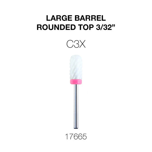 Cre8tion Ceramic Large Barrel - Rounded Top 3/32"C3X