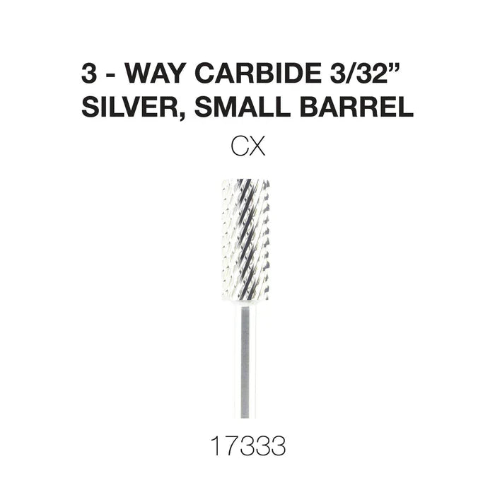 Cre8tion 3-Way Carbide Silver, Small Barrel 3/32" CX