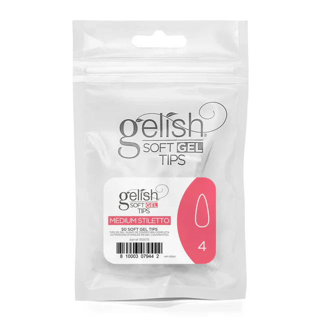 Gelish Soft Gel Tips - Medium Stiletto 50 CT Refill - #4