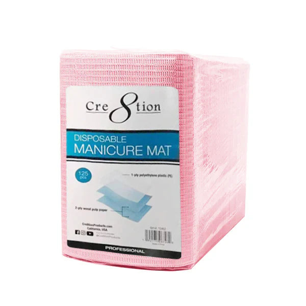 Cre8tion Disposable Manicure Mat - Pink