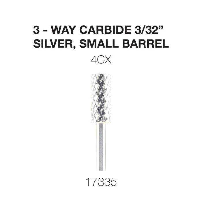 Cre8tion 3-Way Carbide Silver, Small Barrel 3/32" 4CX