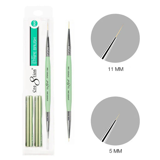 Cre8tion Gel Brush Mini Striper Duo - Nail Art Brush