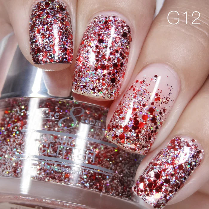 Cre8tion Nail Art Glitter 1oz 30g 12