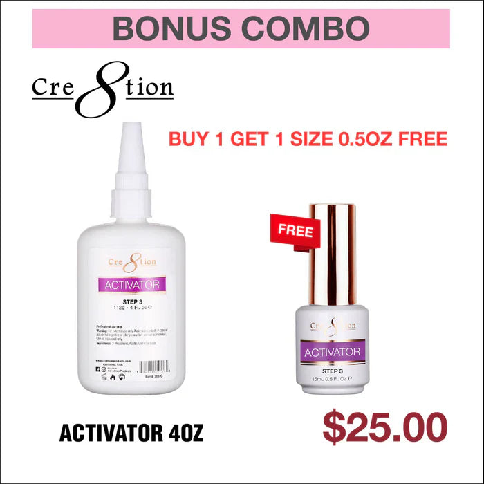 (Bonus Combo) Cre8tion Dip Essential 4oz - Buy 1 Get 1 size 0.5oz Free #3 Dip Activator