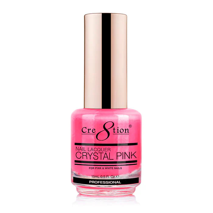 Cre8tion Nail Lacquer CRYSTAL PINK Air Dry 0.5 oz