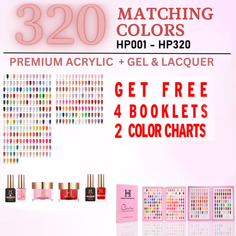 Honey Secret 320 Combo 3in1 Colors (#001-#320) - come with 4 Booklets, 2 colors charts