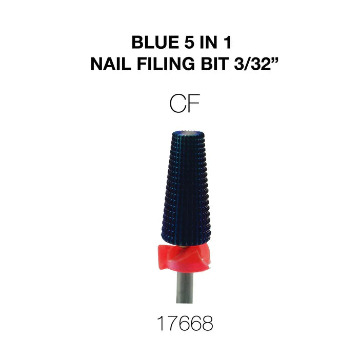 Cre8tion Blue 5 in 1 Nail Filing Bit  3/32" CF