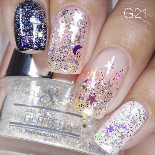 Cre8tion Nail Art Glitter 1oz 30g 21