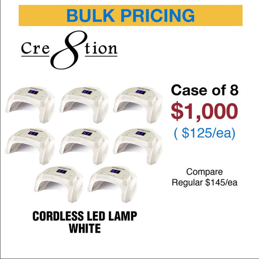 Cre8tion Signature - Cordless LED Lamp White 1 Case 8 pcs