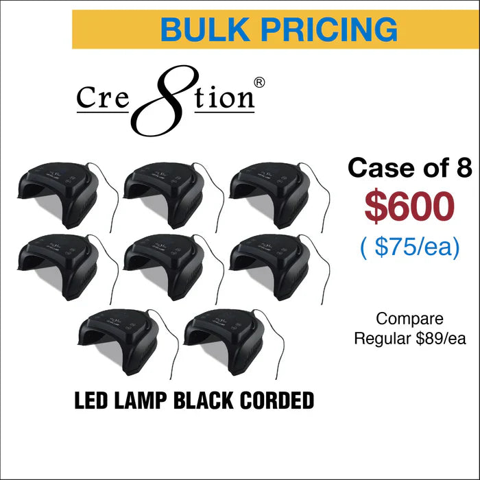 Cre8tion Signature LED Lamp Black Corded 1 Case 8pcs