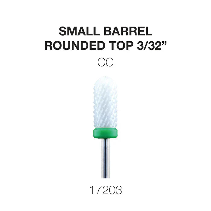 Cre8tion Ceramic Small Barrel- Rounded Top 3/32" CC