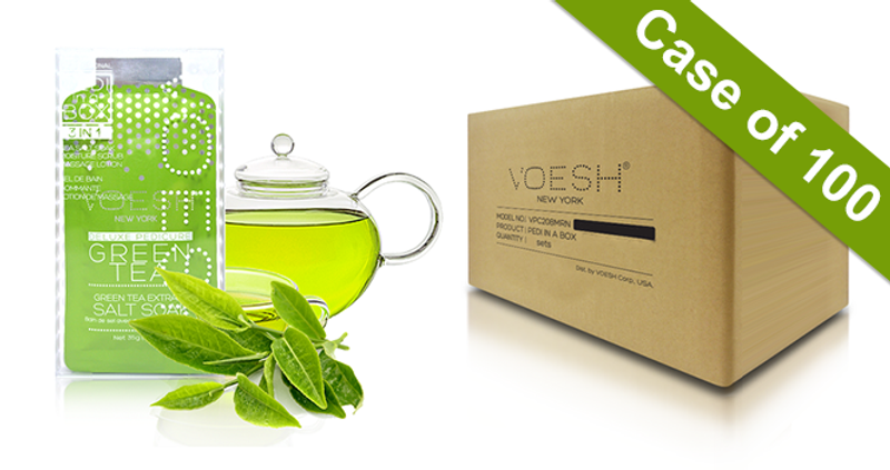 Voesh Case/100pks - Pedi 3 Step Basic - Green Tea (VPC118GRT) #24028-GreenTea