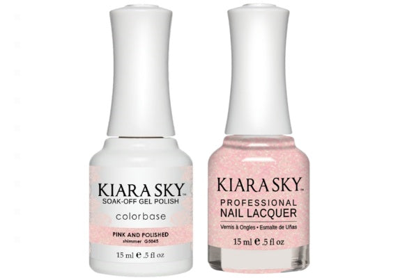 Kiara Sky All-In-One GEL + MATCHING LACQUER (DUO) - 5045 PINK AND POLISHED