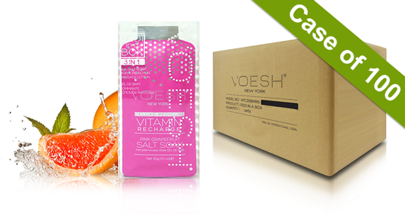 Voesh Case/100pks - Pedi 3 Step Basic - Vitamin Recharge (VPC118PGF) #24028-Vitamin