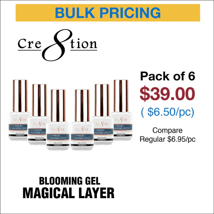 Cre8tion Blooming Gel Magical Layer 0.5oz 6pcs