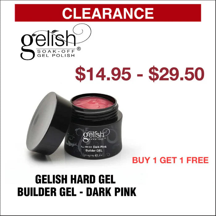 Gelish Hard Gel - Builder Gel Dark Pink - Buy 1 Get 1 Free - 0.5oz