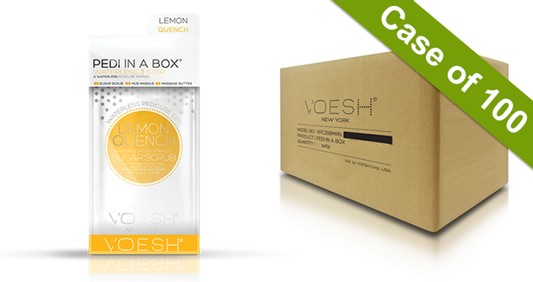 Voesh Case/100pks - Pedi 3 Step Waterless - Lemon Quench (VPC107LMN) #24430-Lemon